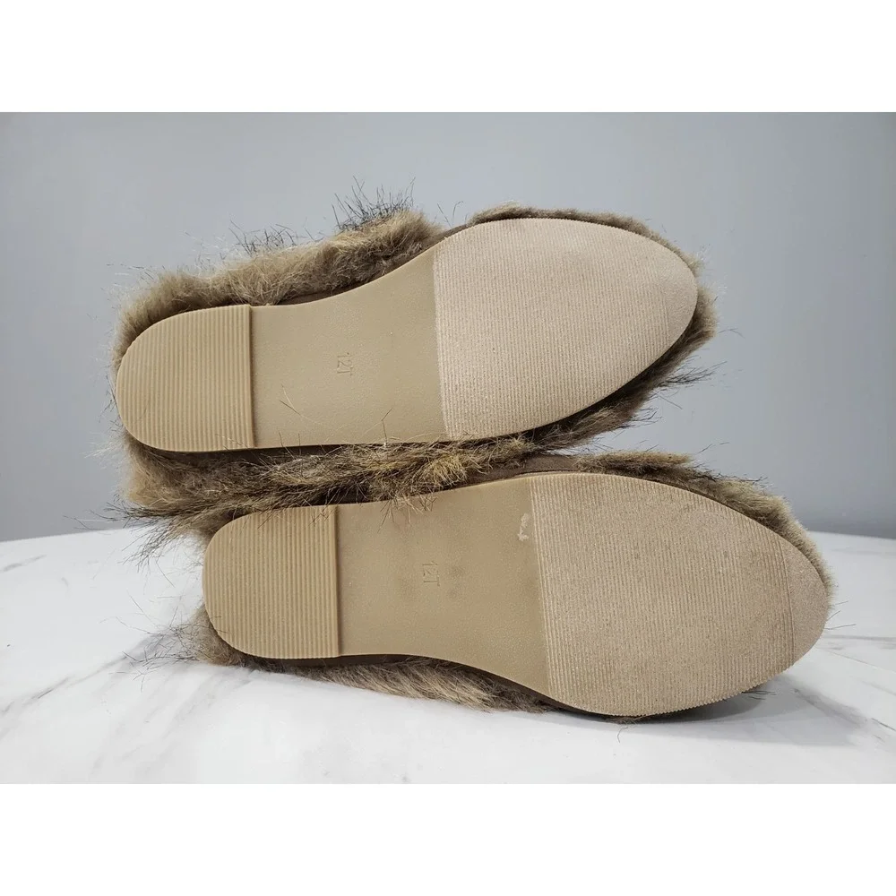 NEW NO BOX SIZE 12 Joyfolie FAUX WOLF FUR BOOTS tall girls toddler fall